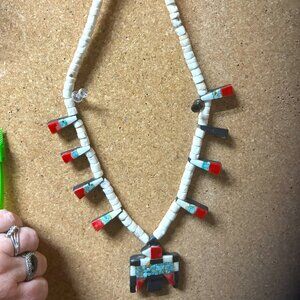 Santo Domingo Kewa Pueblo Depression Era Stone Inlay